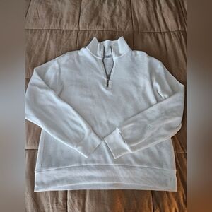Aritzia TNA White Waffle Thermal Pullover White S